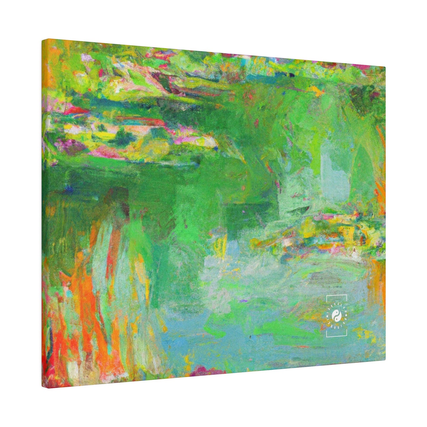 "Lily Aquarelle: Dusk Reflections" - Art Print Canvas