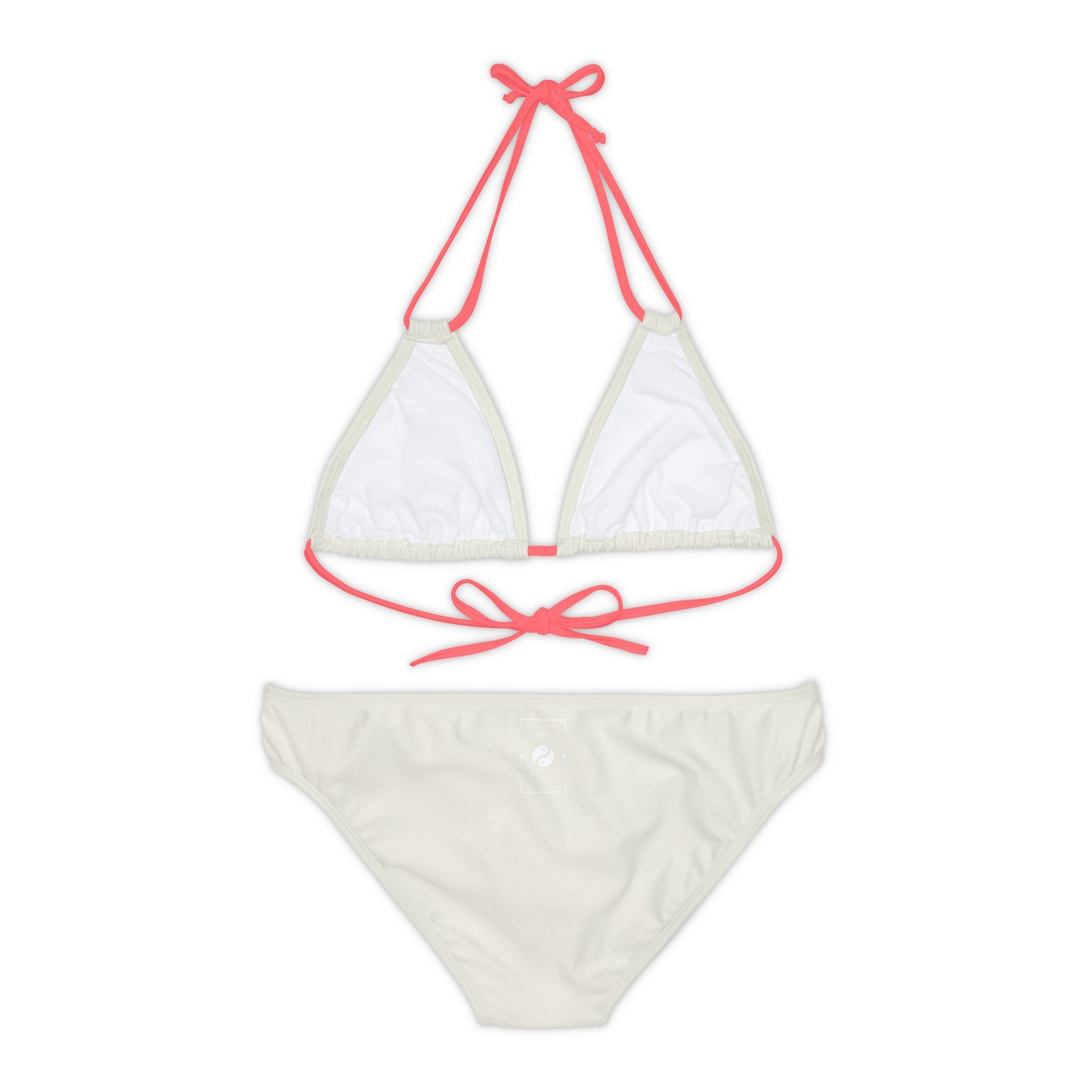 #E9E7DA Ivory - Lace-up Bikini Set