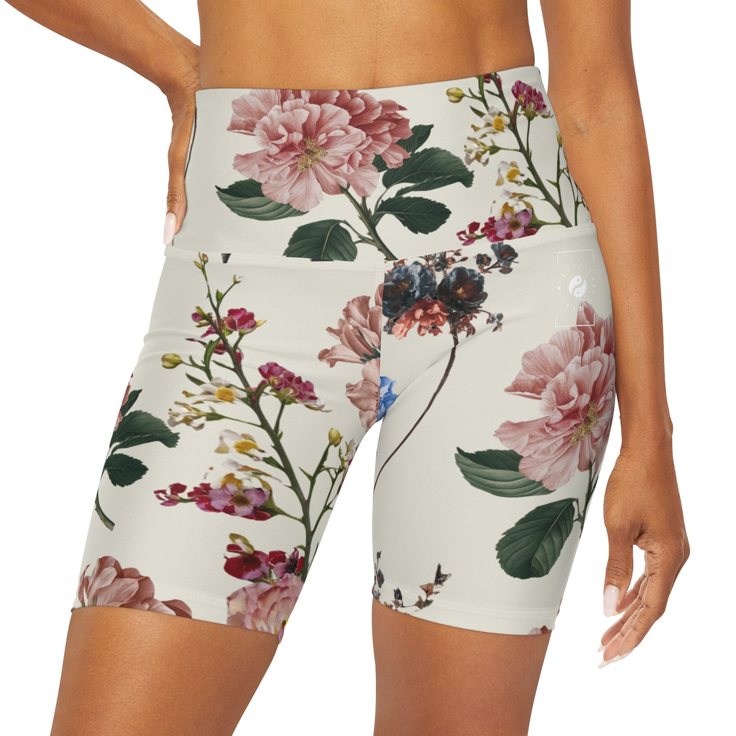 Botanicals on Beige - shorts