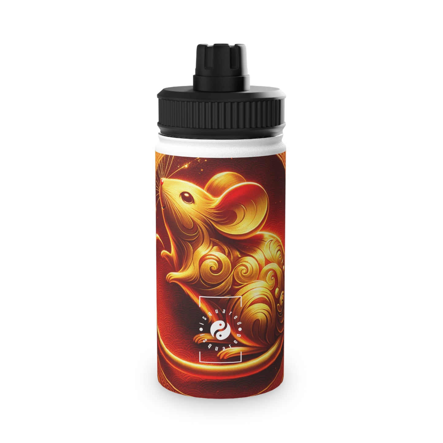 "Golden Emissary: A Lunar New Year's Tribute" - Sports Water Bottle