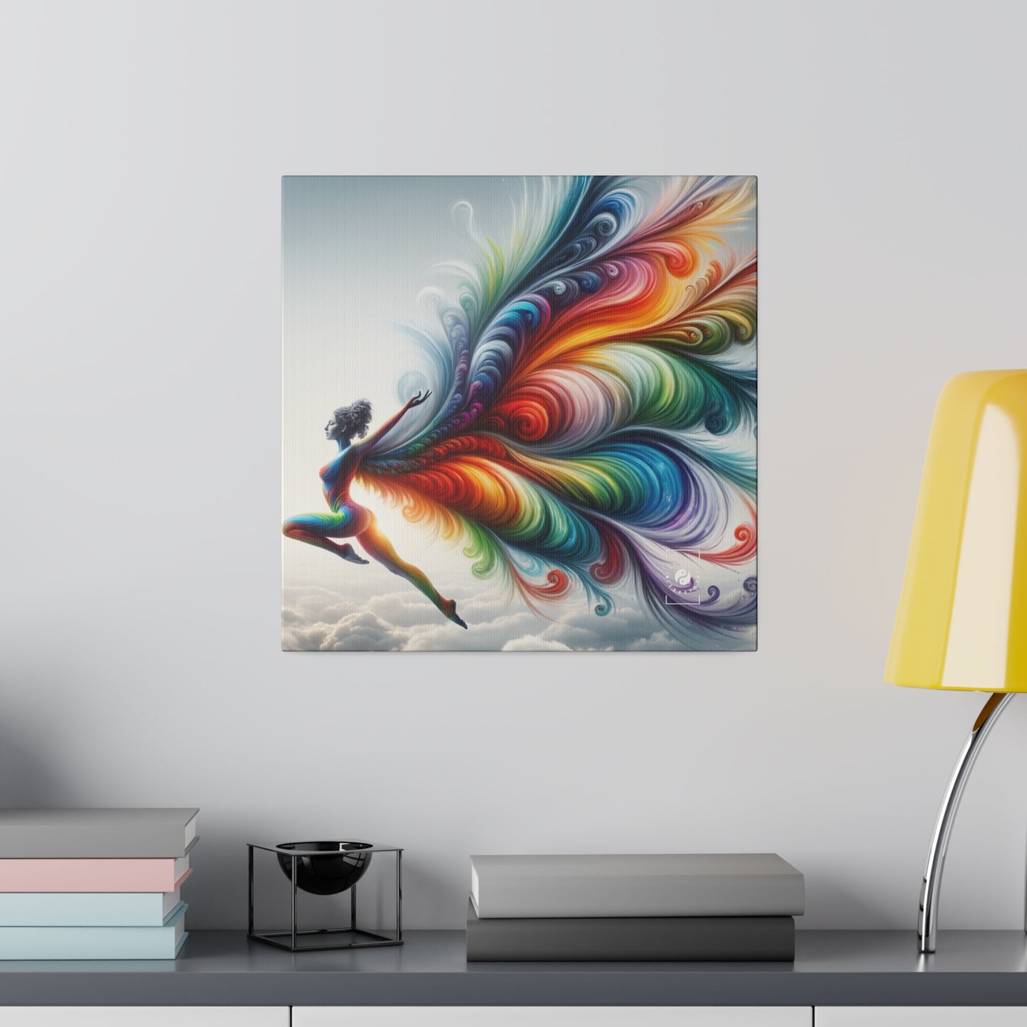 "Yogini's Rainbow Flight" - Art Print Canvas