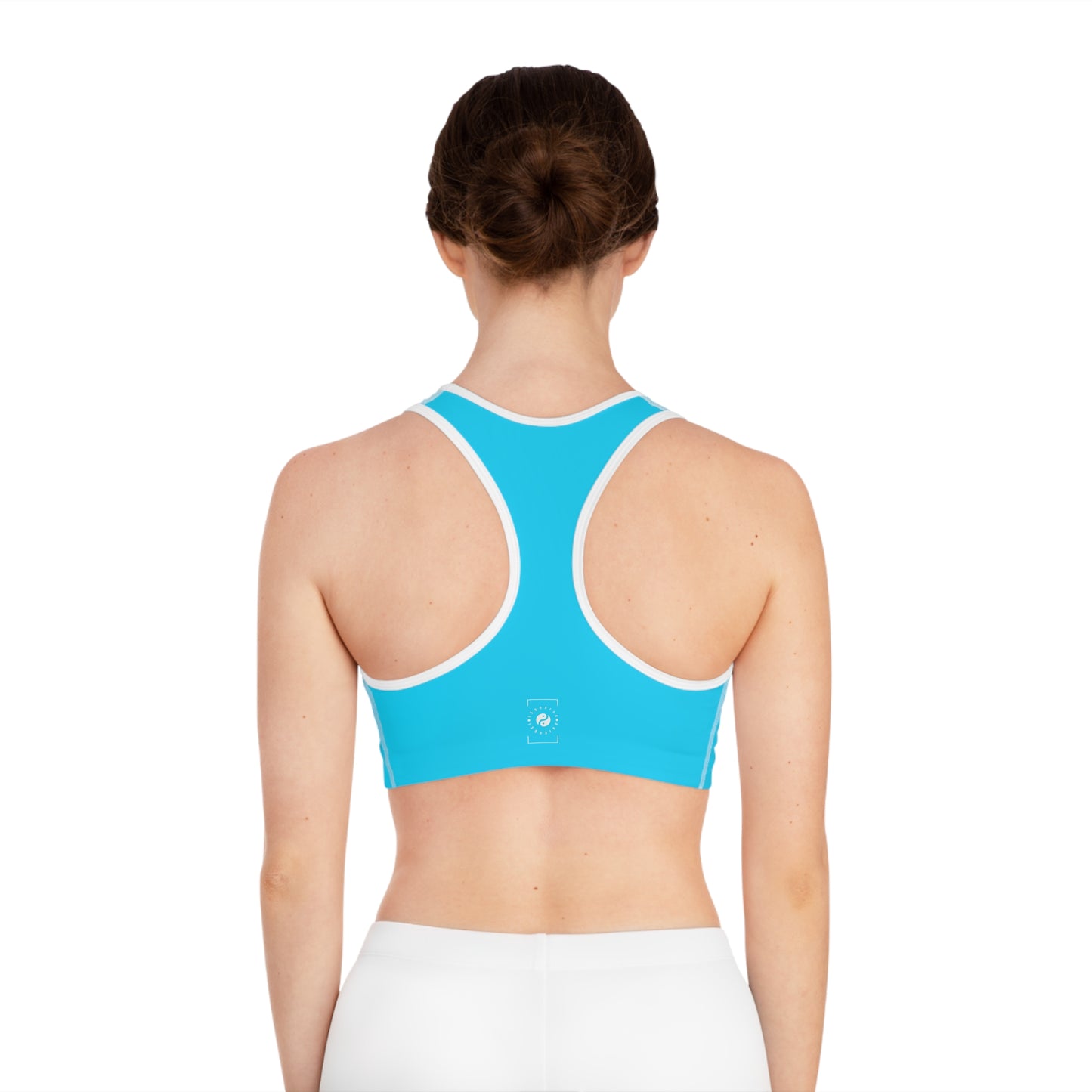 #04D9FF  Neon Blue - High Performance Sports Bra