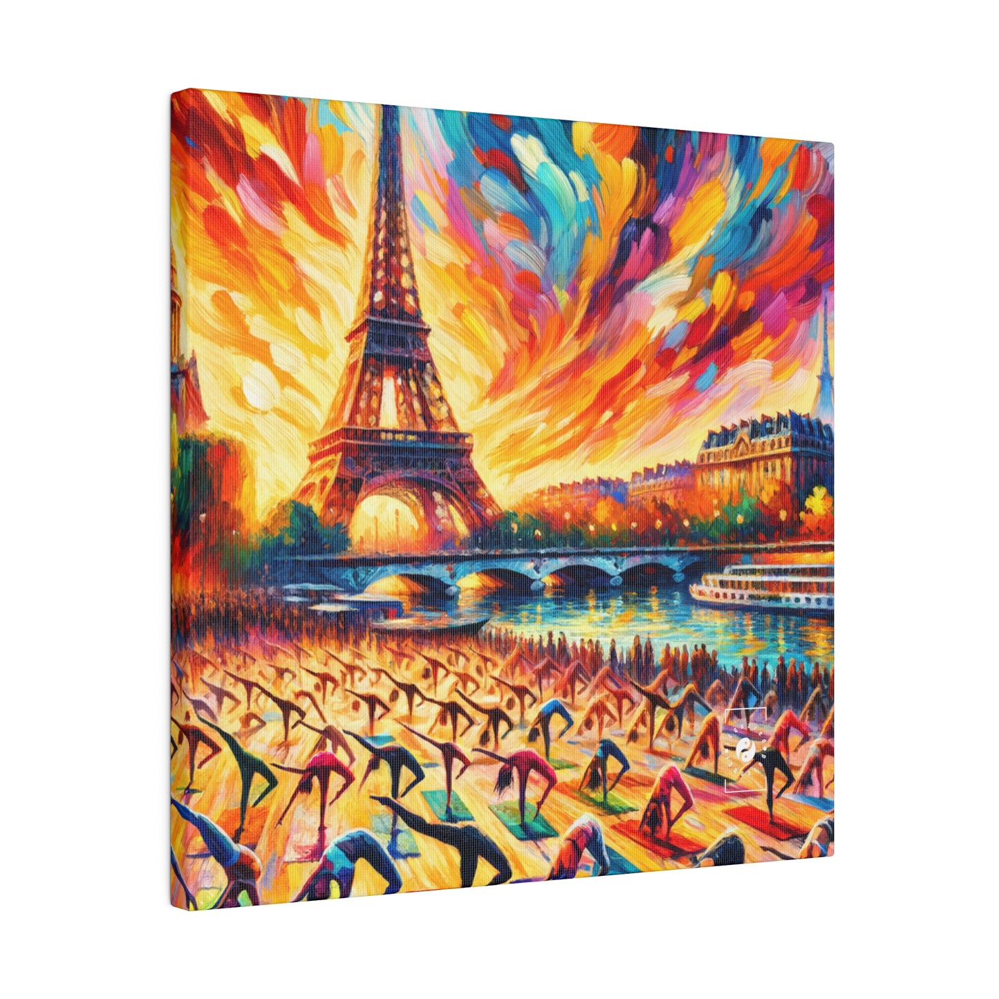 Parisian Yoga Chic - Art Print Canvas