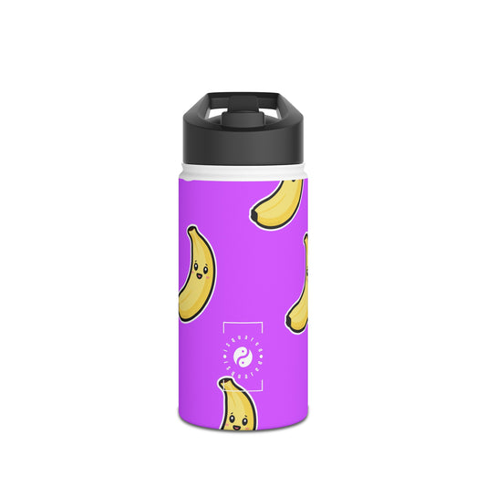 #D65BFF Purple + Banana - Water Bottle