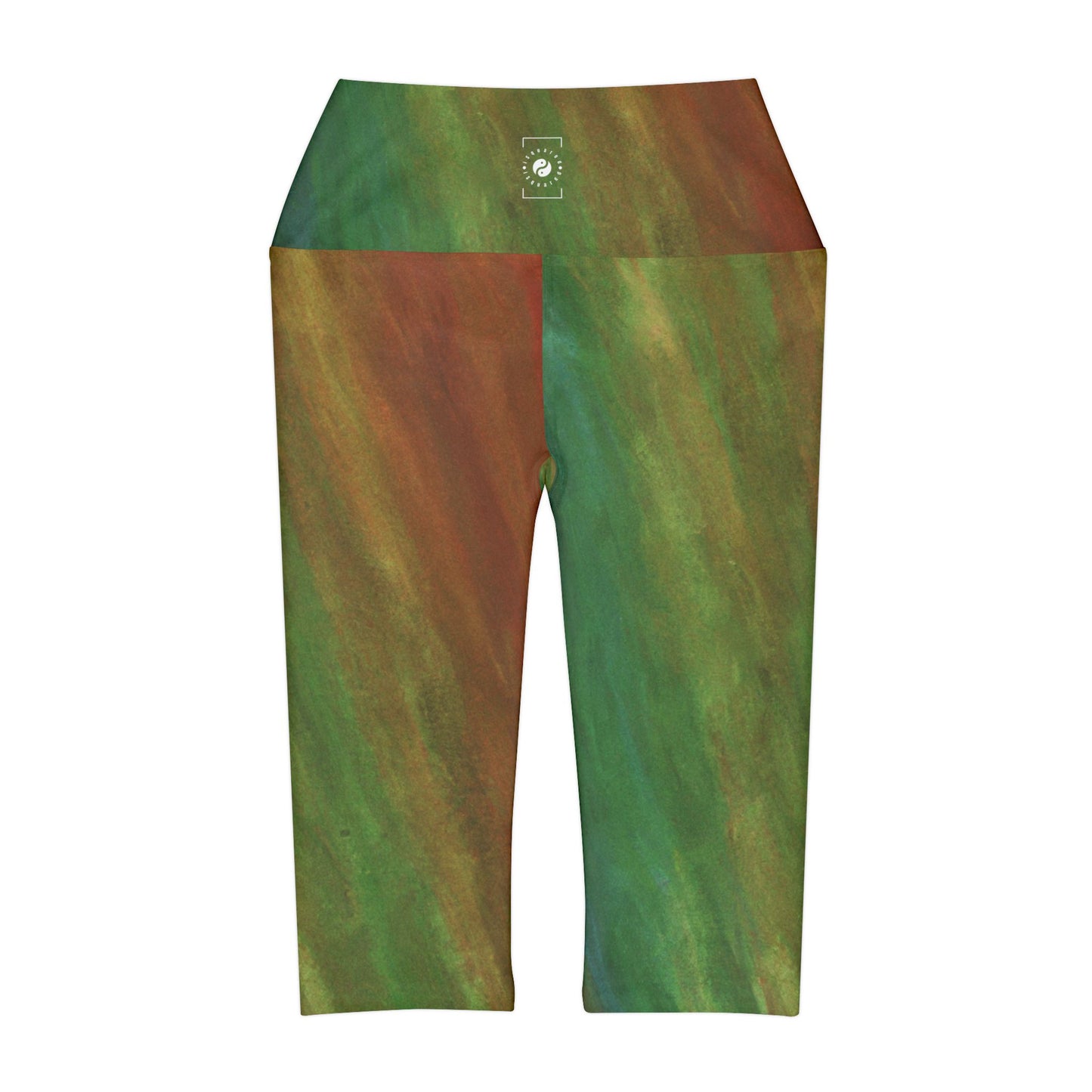 Subtle Rainbow Mood - High Waisted Capri Leggings