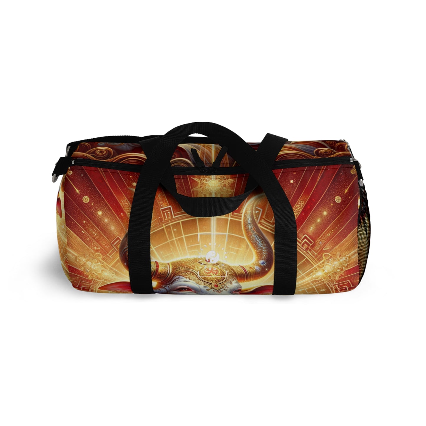 "Golden Euphoria: A Dance of the Divine Bovine" - Duffle Bag