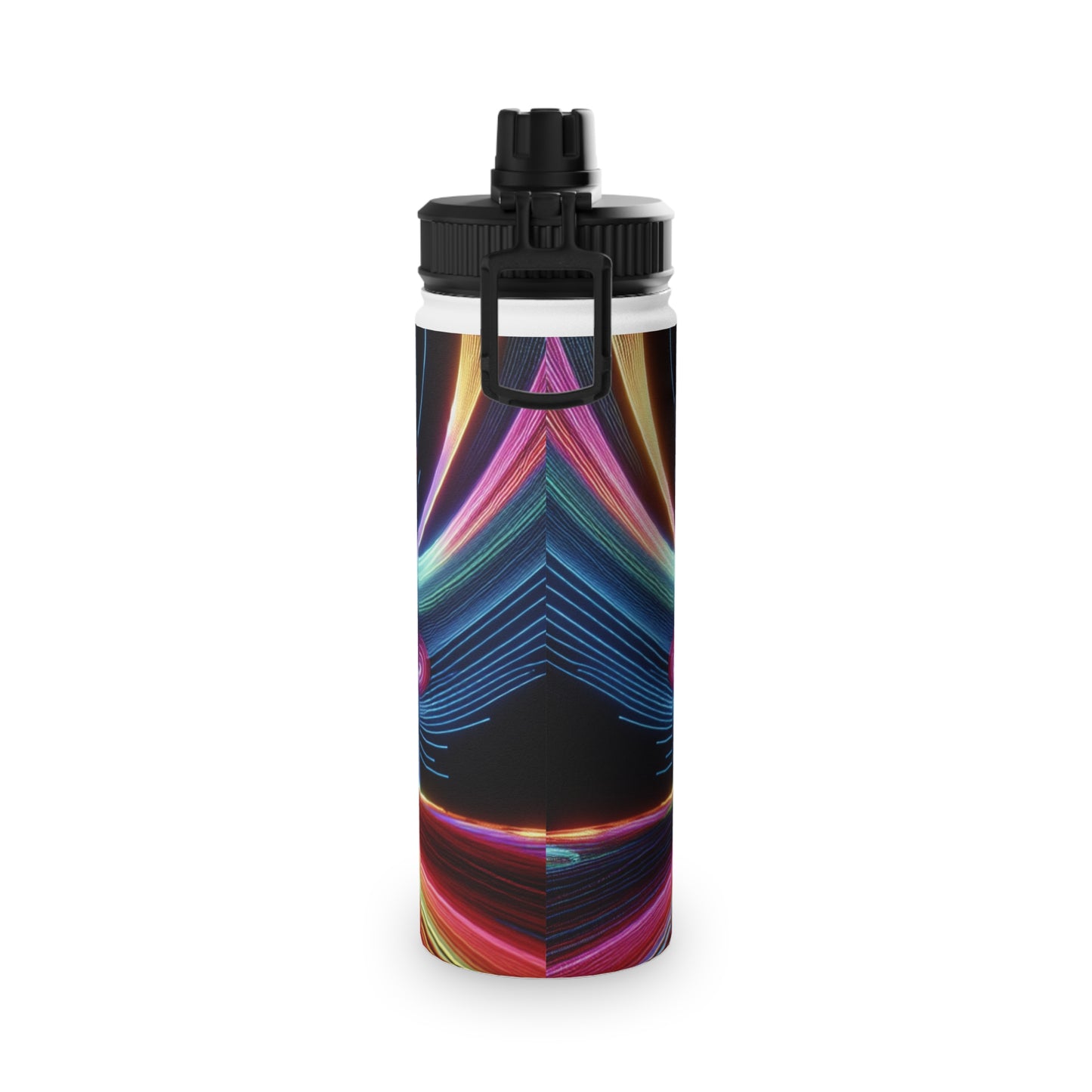 "Neon Zenith: Chromatic Balance" - Sports Water Bottle