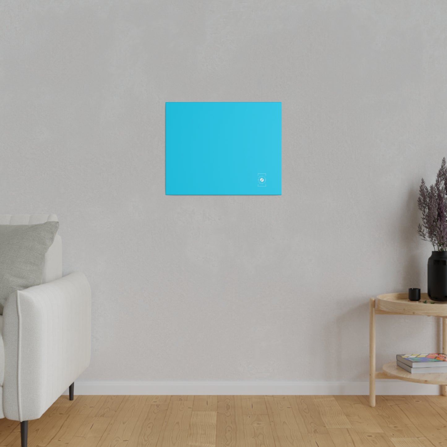 #04D9FF Bleu néon – Impression sur toile
