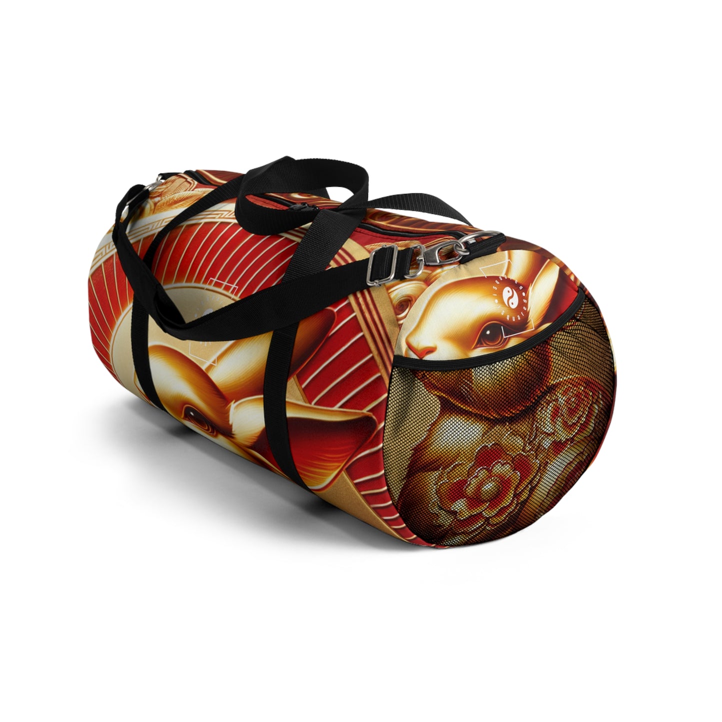 "Golden Blessings: Lunar Rabbit's Resplendence" - Duffle Bag