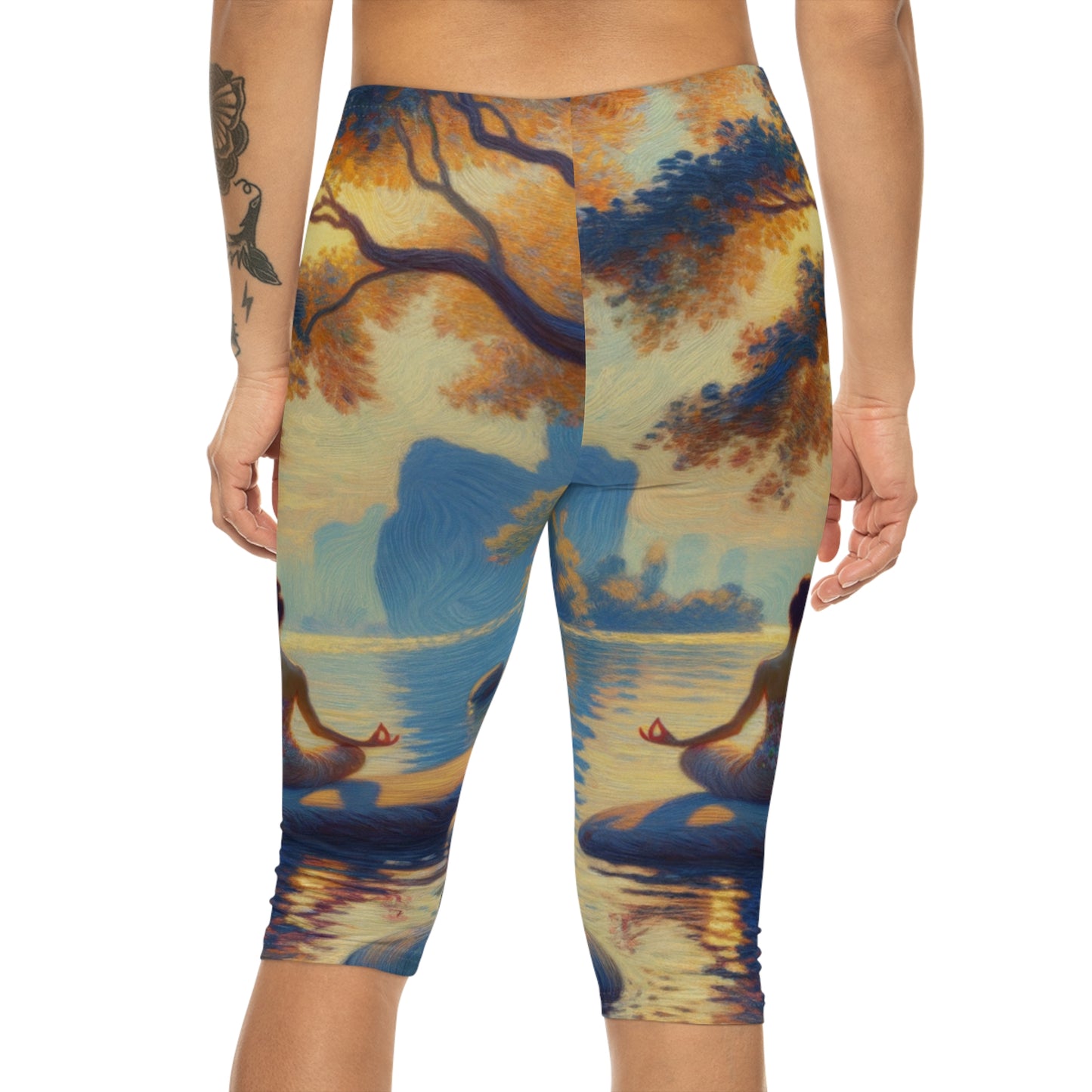 "Zen Blossom Alignment" - Capri Shorts