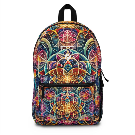 "Symétrie sacrée : Radiance infinie de l'amour" - Sac à dos