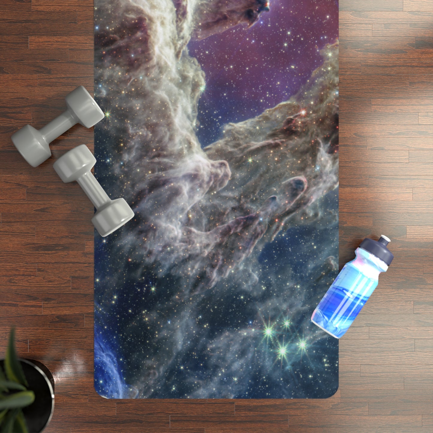 Piliers de la création (image composite NIRCam et MIRI) - Collection JWST - Tapis de yoga