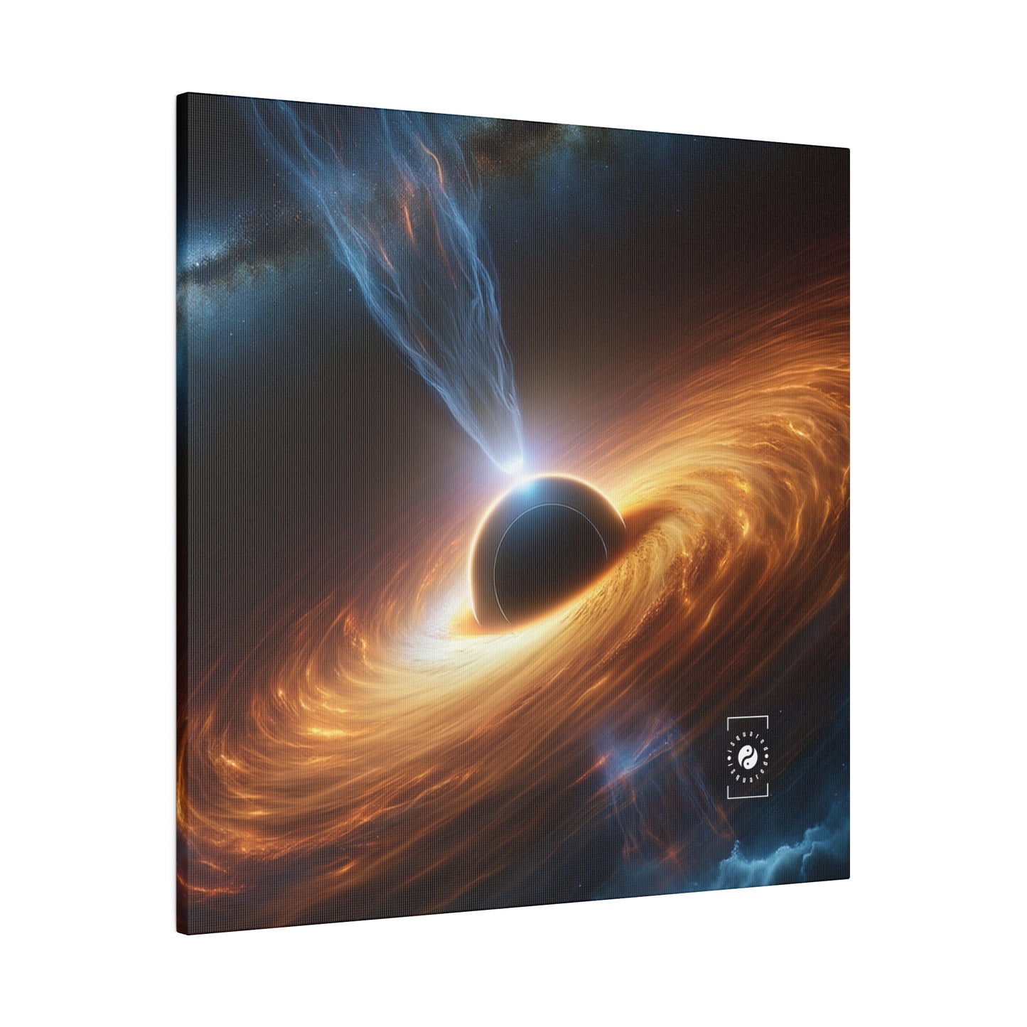 "Discs of Illumination: Black Hole Reverie" - Art Print Canvas