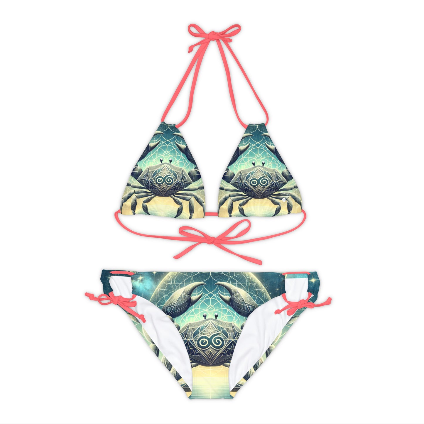 Crab Constellation Yoga - Lace-up Bikini Set