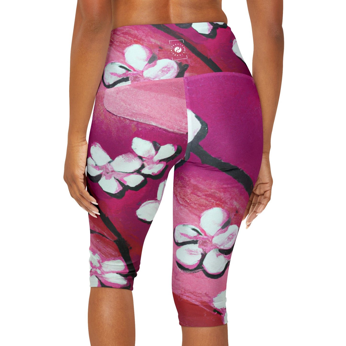 Ephemeral Blossom - High Waisted Capri Leggings