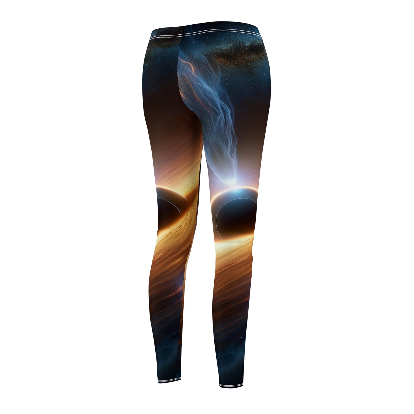 "Discs of Illumination: Black Hole Reverie" - Casual Leggings