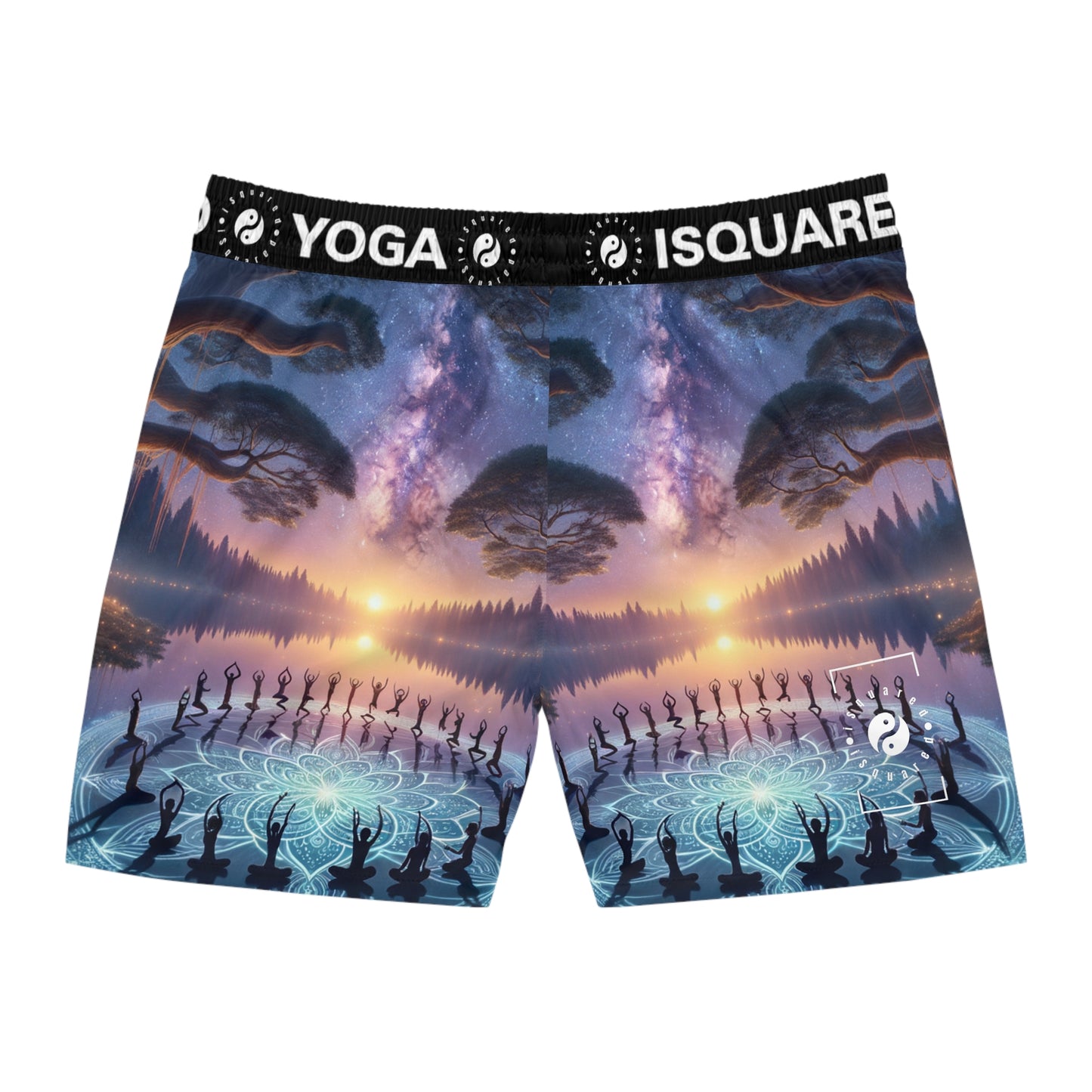 "Celestial Serenity: Mandala's Reflection" - Swim Shorts (Mid-Length) for Men