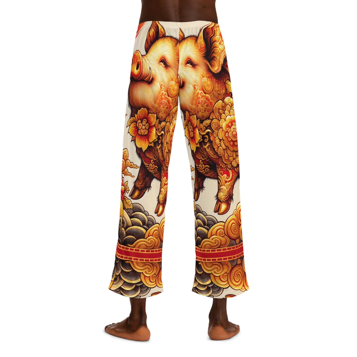 "Golden Prosperity: The Divine Boar Celebration" - men's Lounge Pants