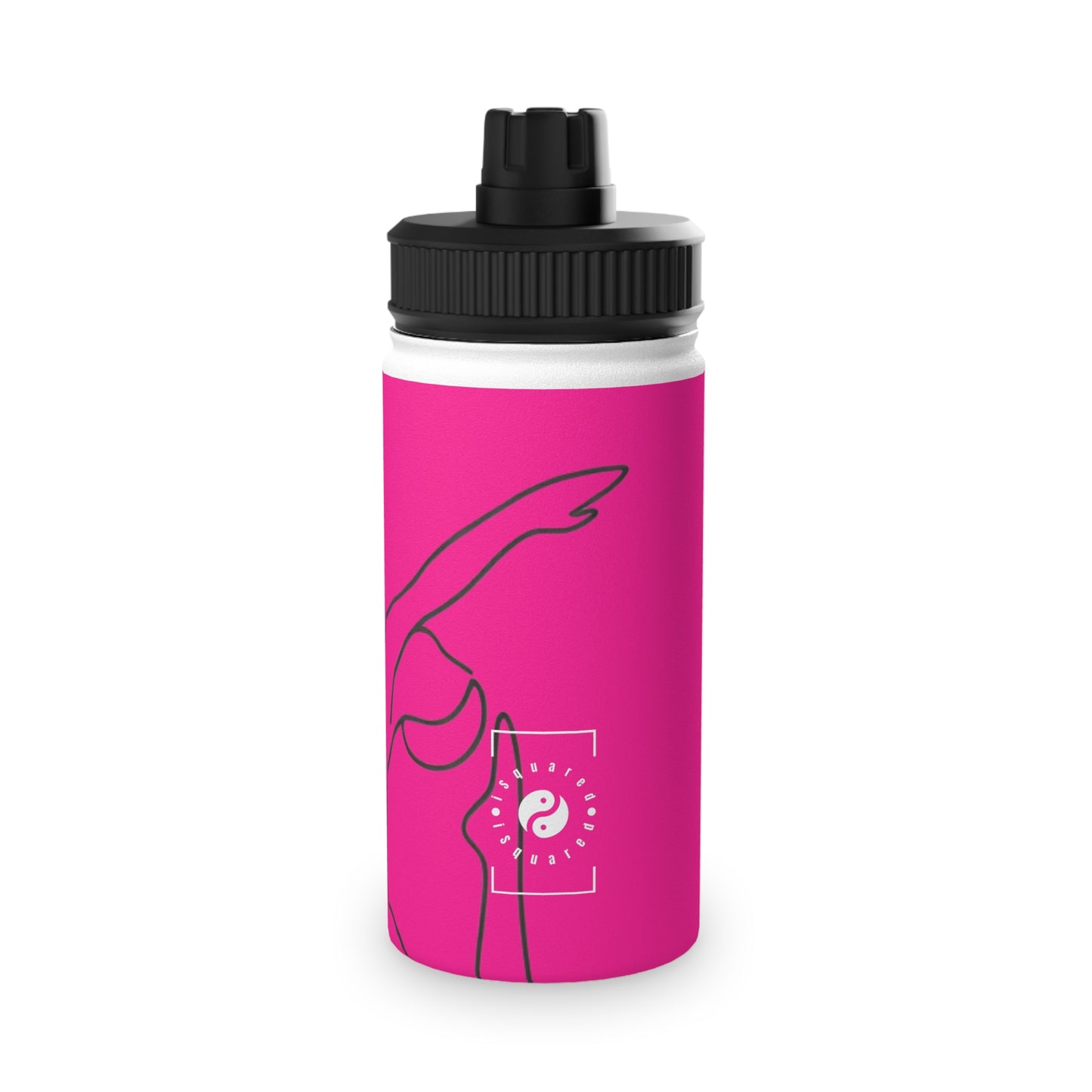 Line Art Pigeon Pose - Sports Water Bottle