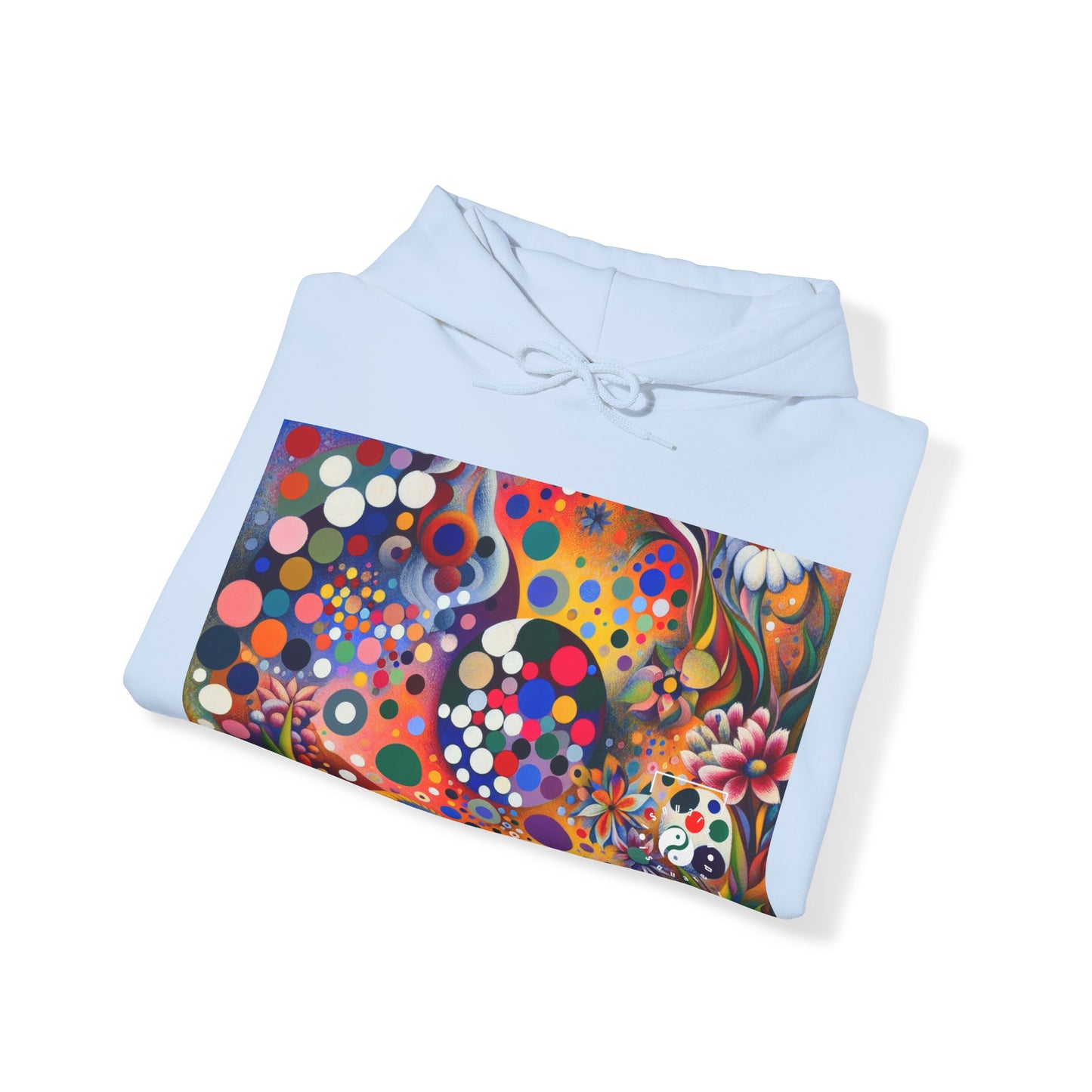 "Polka Petals in Yogic Surrealism: An Artistic Salute to Kusama and Kahlo" - Hoodie