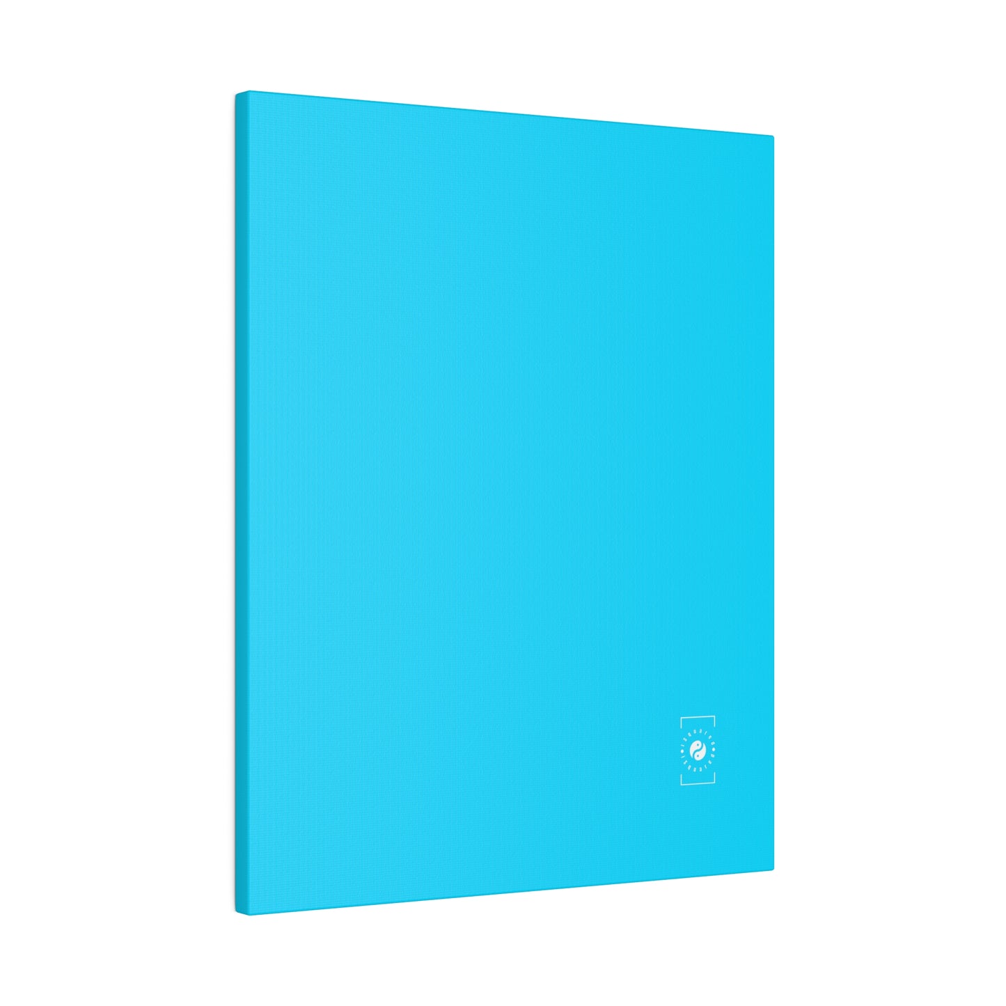 #04D9FF  Neon Blue - Art Print Canvas