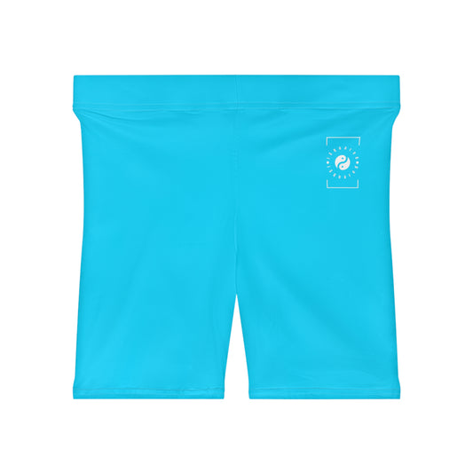 #04D9FF  Neon Blue - Hot Yoga Short