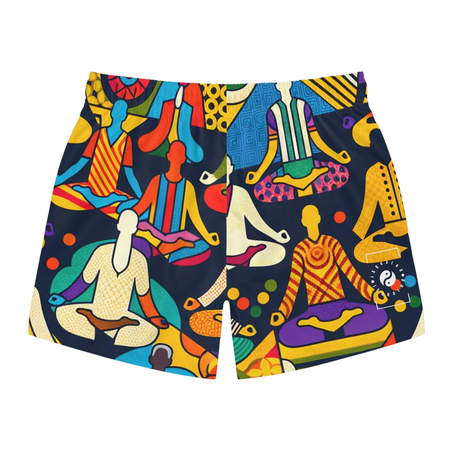 "Vibrant Sadana: Unleashing the Prana in Nouveau Réalité" - Swim Trunks for Men