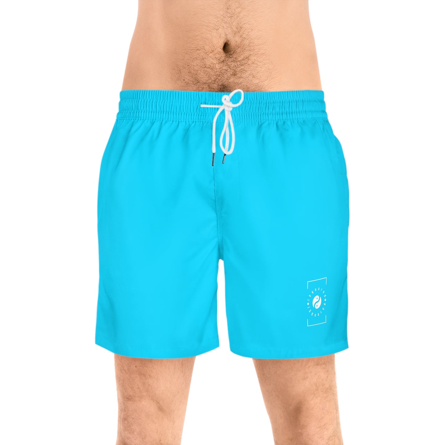 #04D9FF  Neon Blue - Swim Shorts (Solid Color) for Men