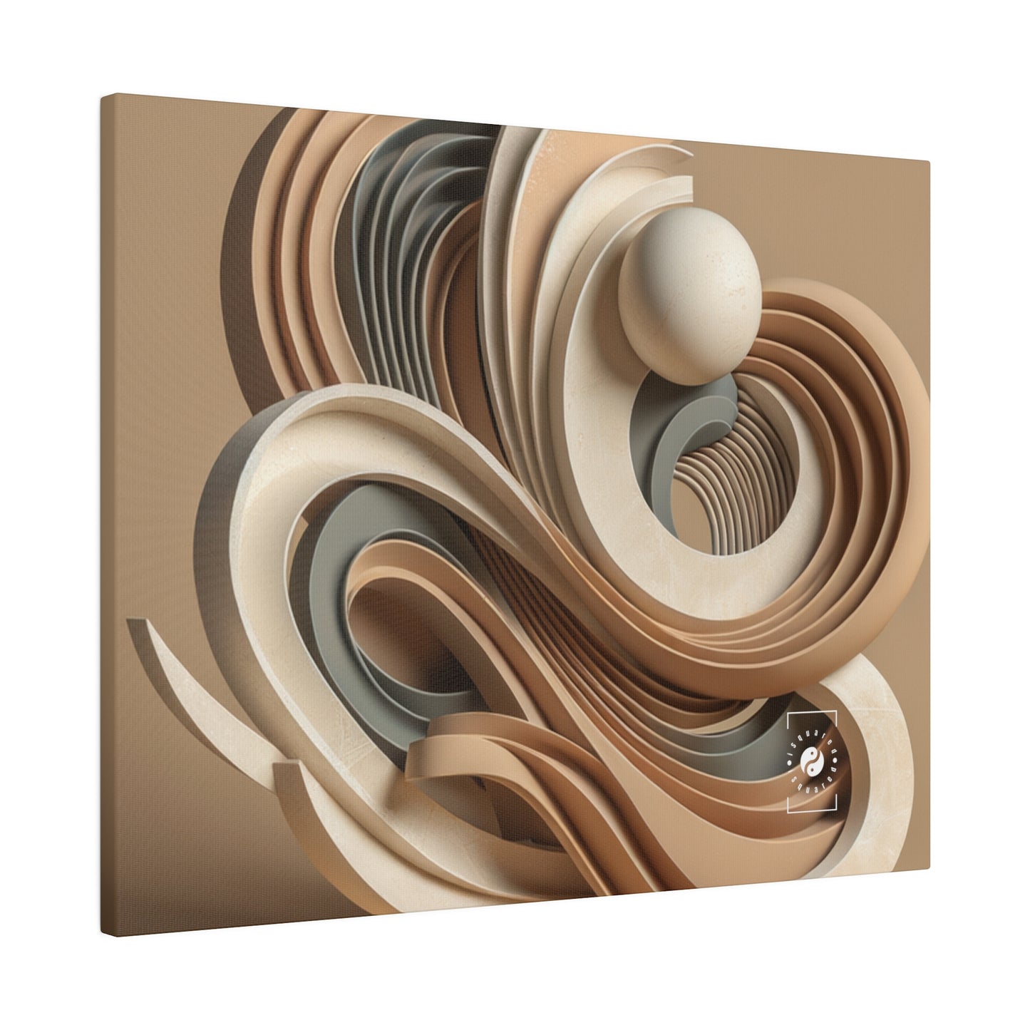 "Hepworth Hues: An Earth Tone Symphony" - Art Print Canvas