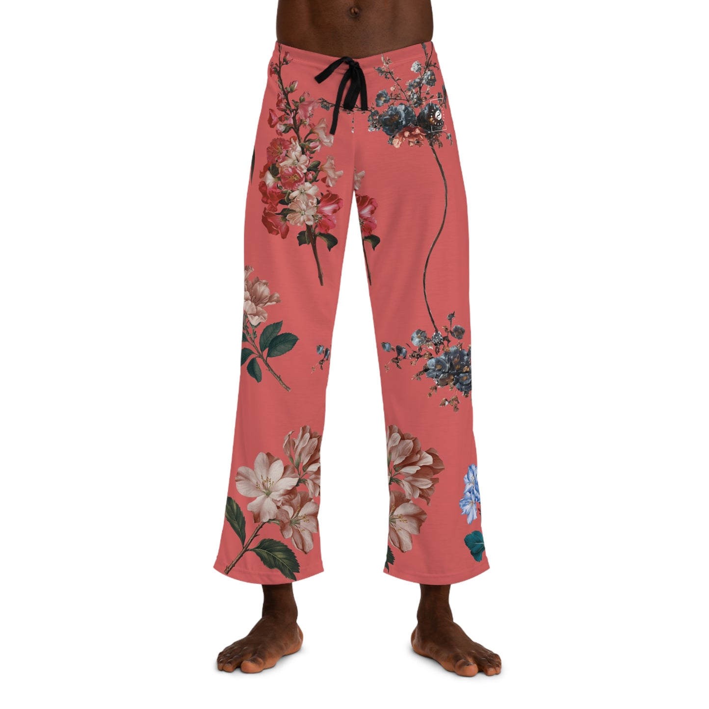 Botanicals on Coral - men's Lounge Pants