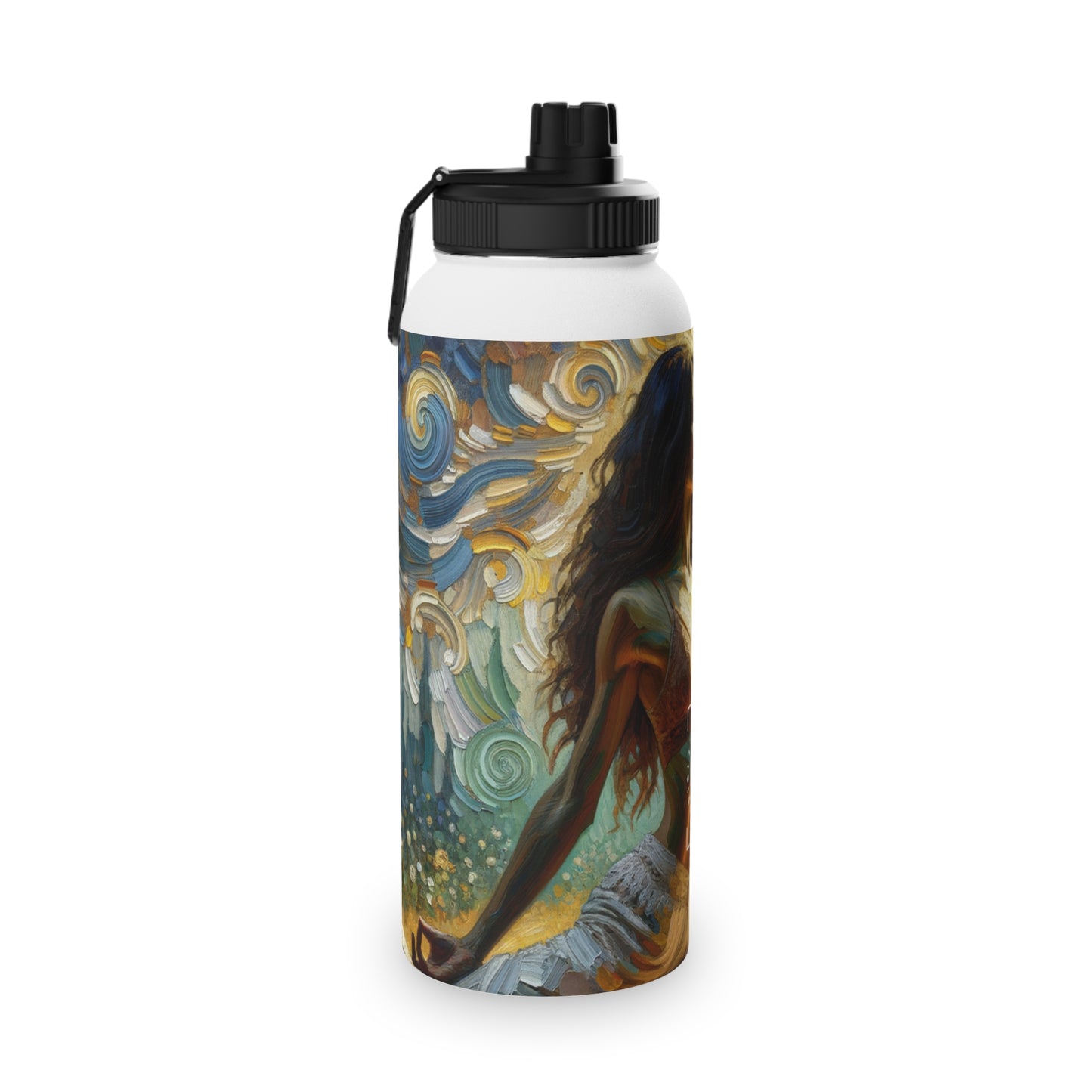 "Golden Warrior: A Tranquil Harmony" - Sports Water Bottle