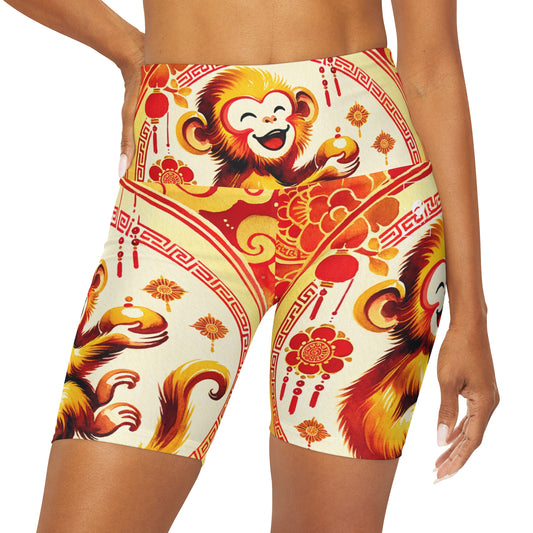 "Golden Simian Serenity in Scarlet Radiance" - shorts