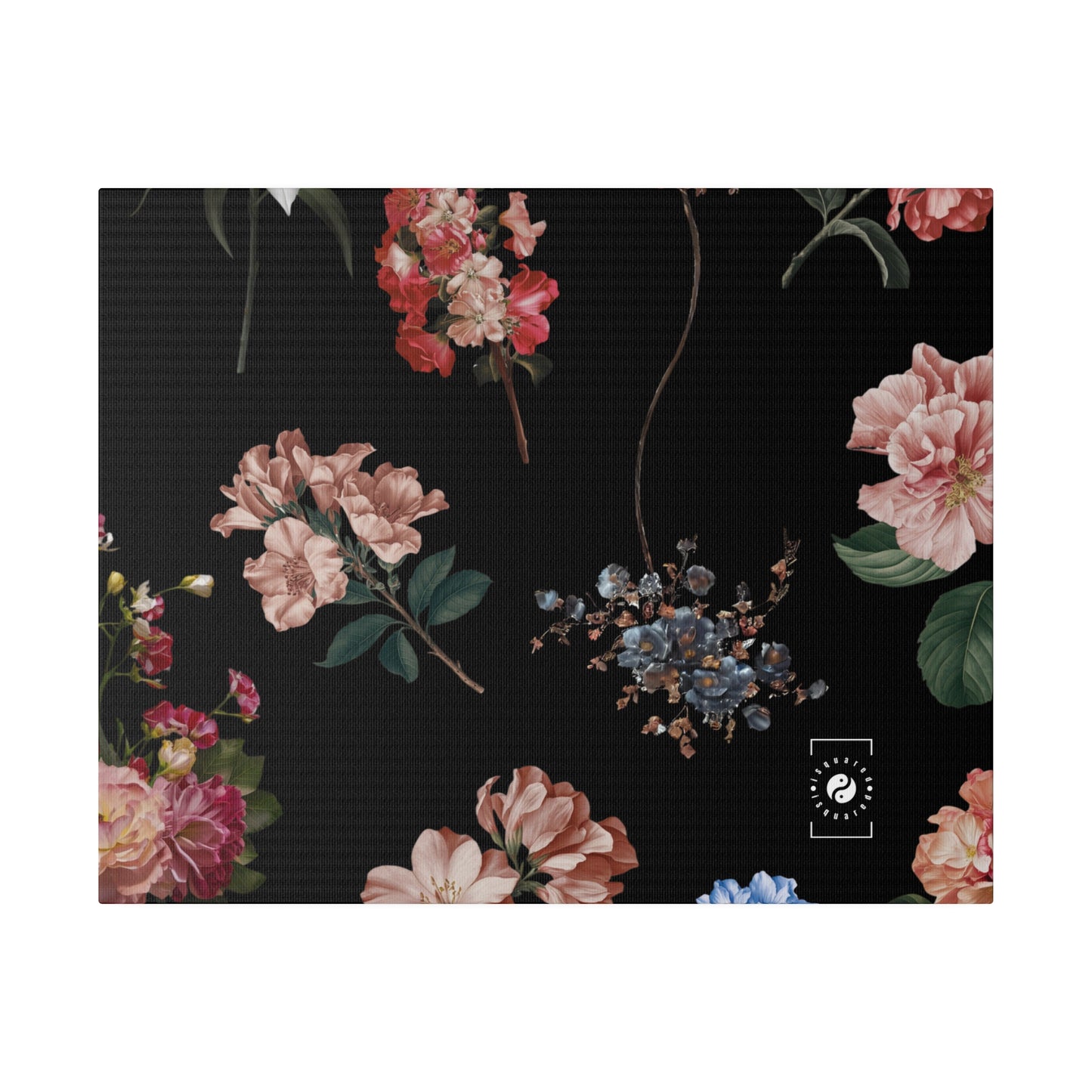 Botanicals on Black - Art Print Canvas