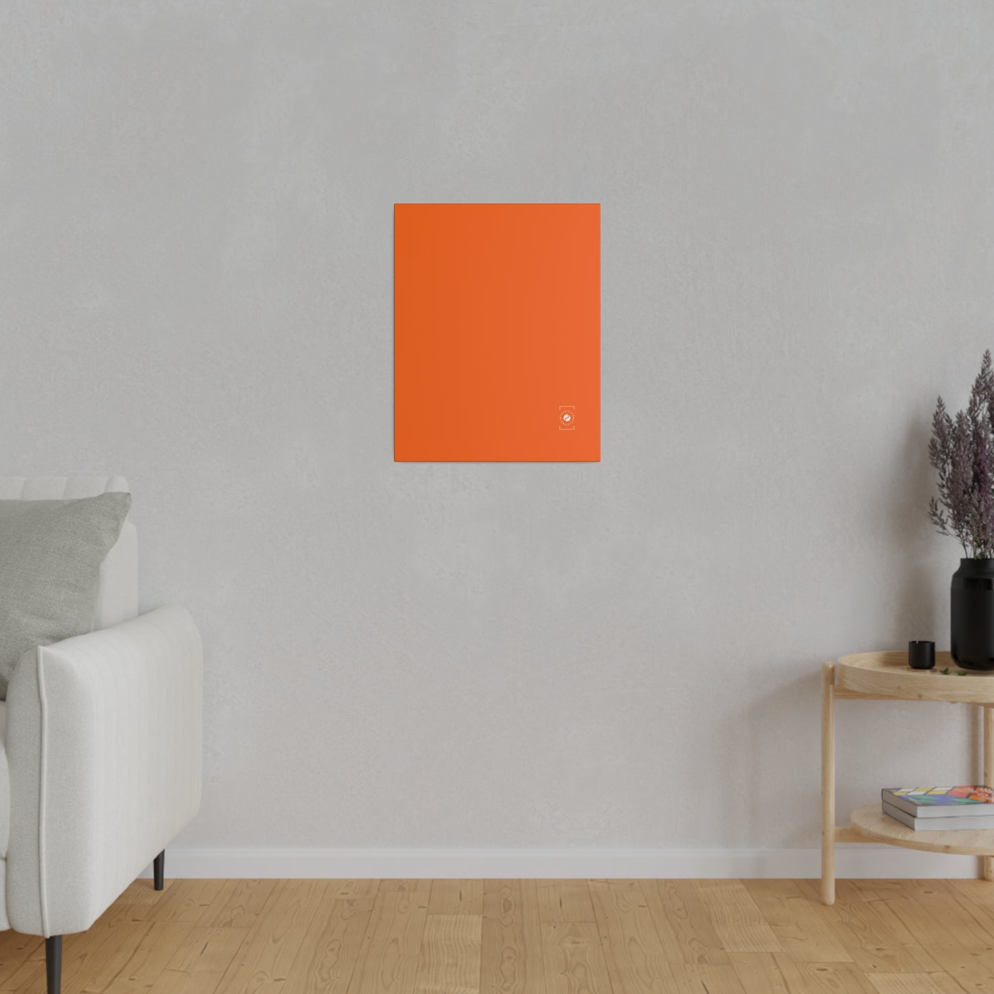 Neon Orange #FF6700 - Art Print Canvas