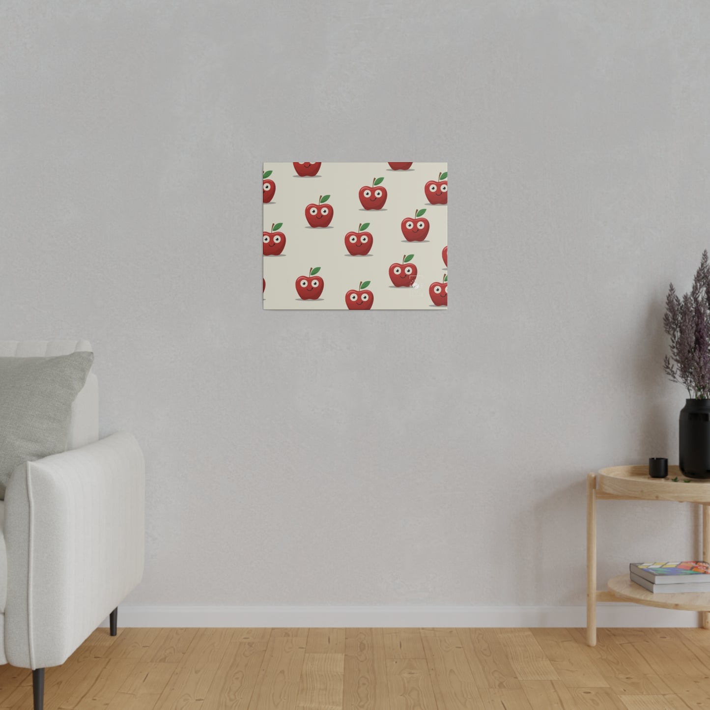 #E9E7DA Ivory + Apple - Art Print Canvas