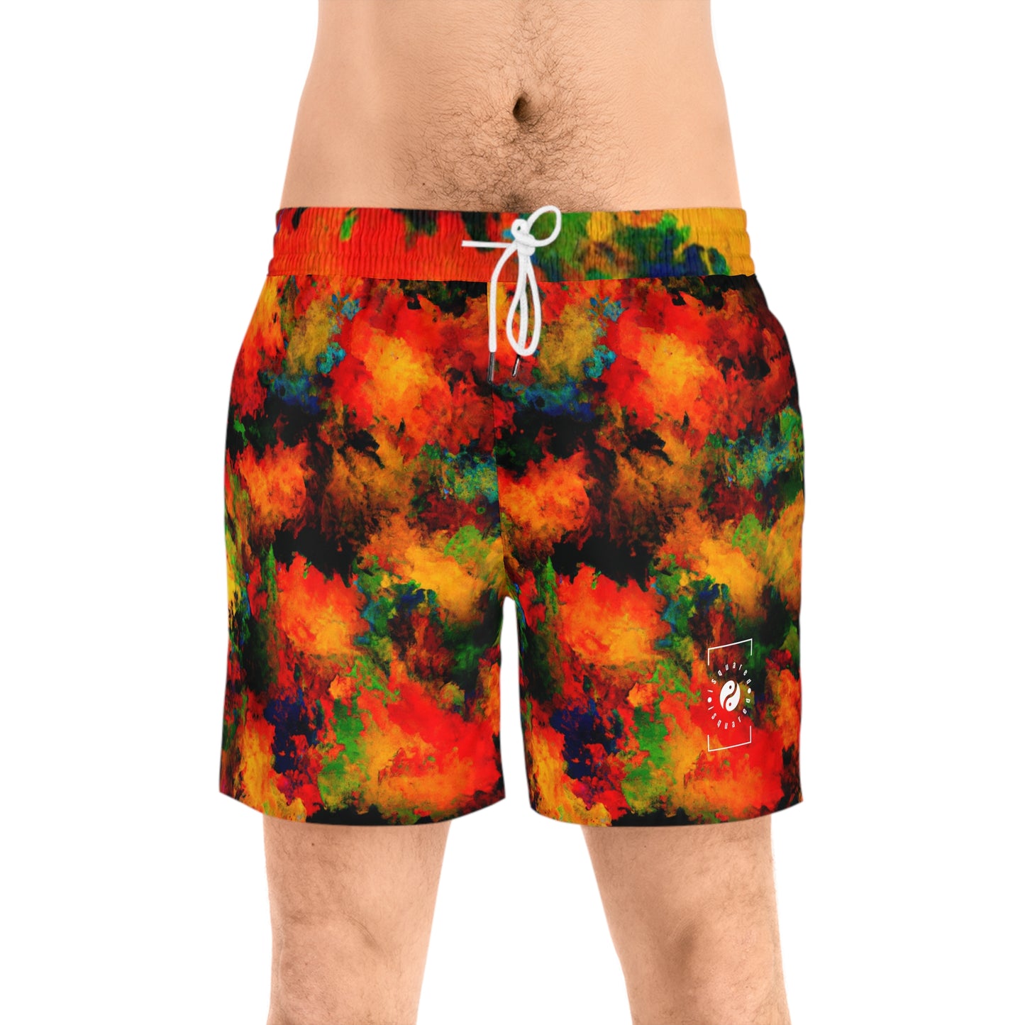 Luminous Whispers Symphony - Swim Shorts (Mid-Length) for Men