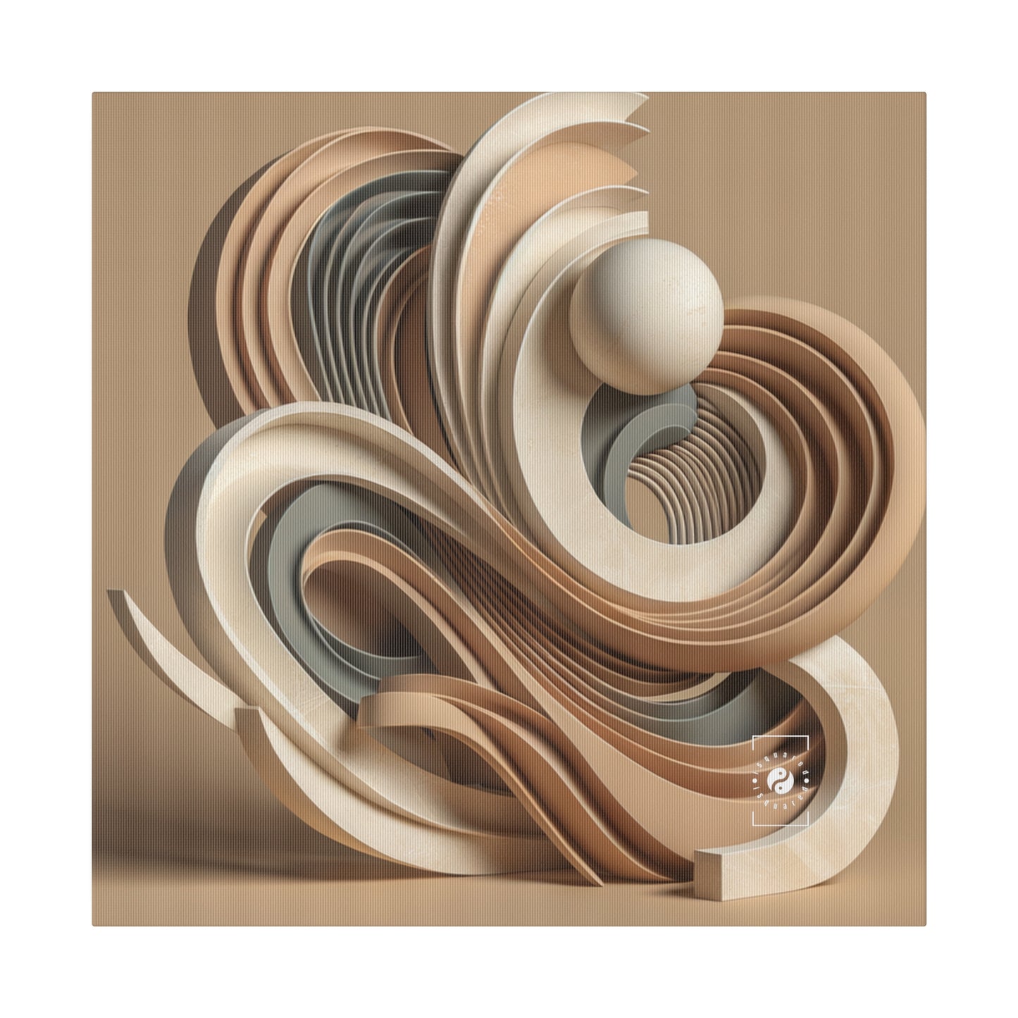 "Hepworth Hues: An Earth Tone Symphony" - Art Print Canvas