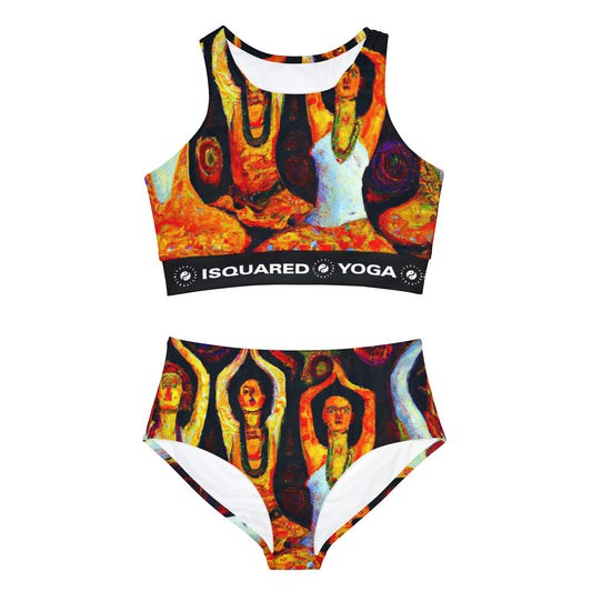 Sérénité opulente - Ensemble de bikini de yoga chaud
