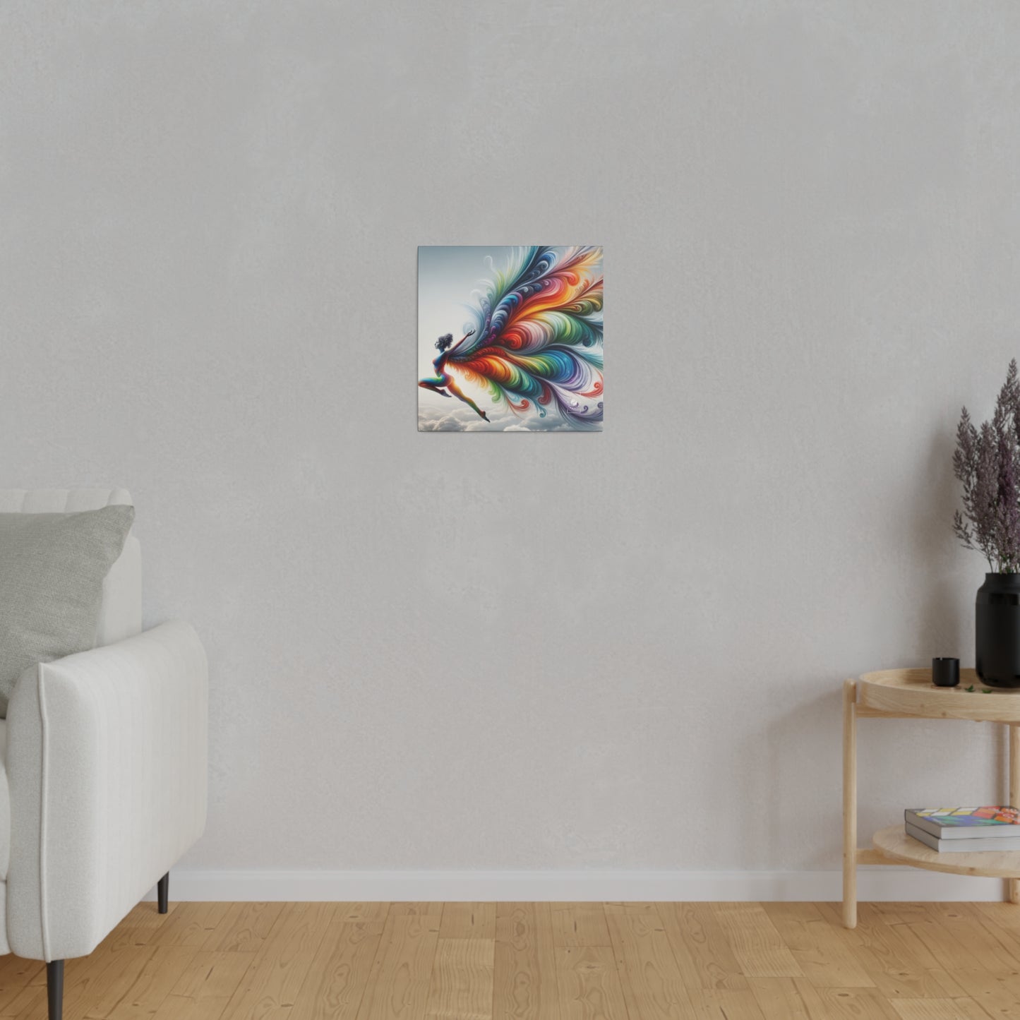 "Yogini's Rainbow Flight" - Art Print Canvas