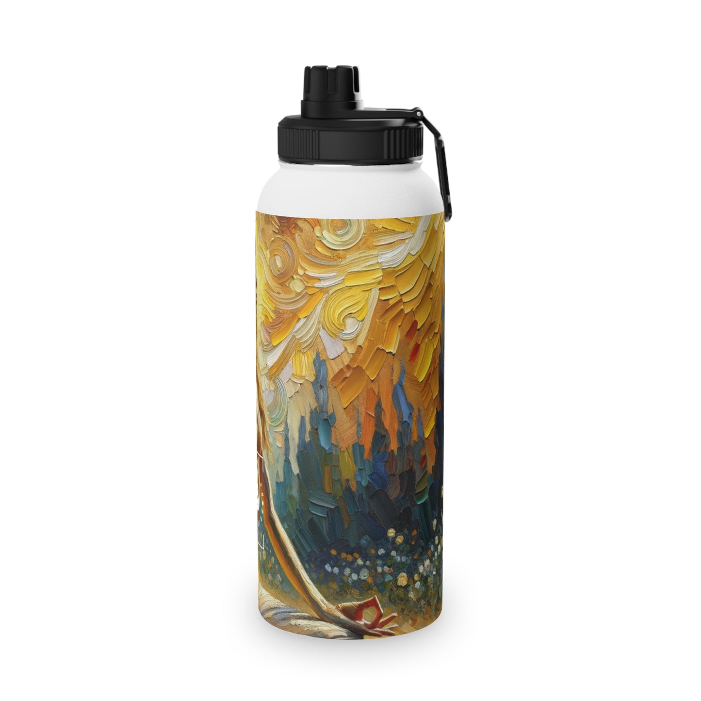 "Golden Warrior: A Tranquil Harmony" - Sports Water Bottle