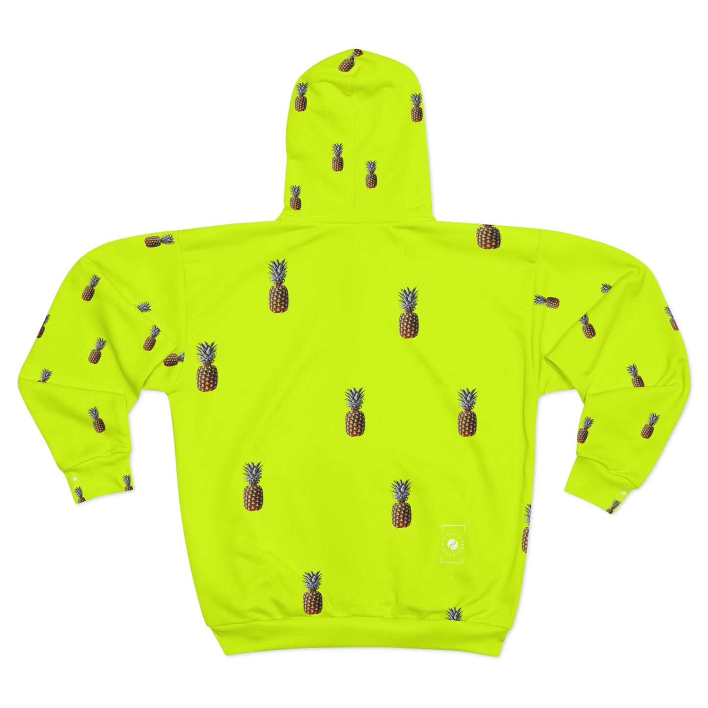 #D7FF11 Sharp Yellow + Pineapple - Zip Hoodie