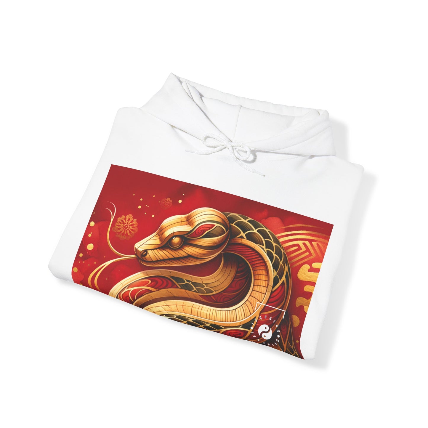 "Crimson Serenity: The Golden Snake" - Hoodie