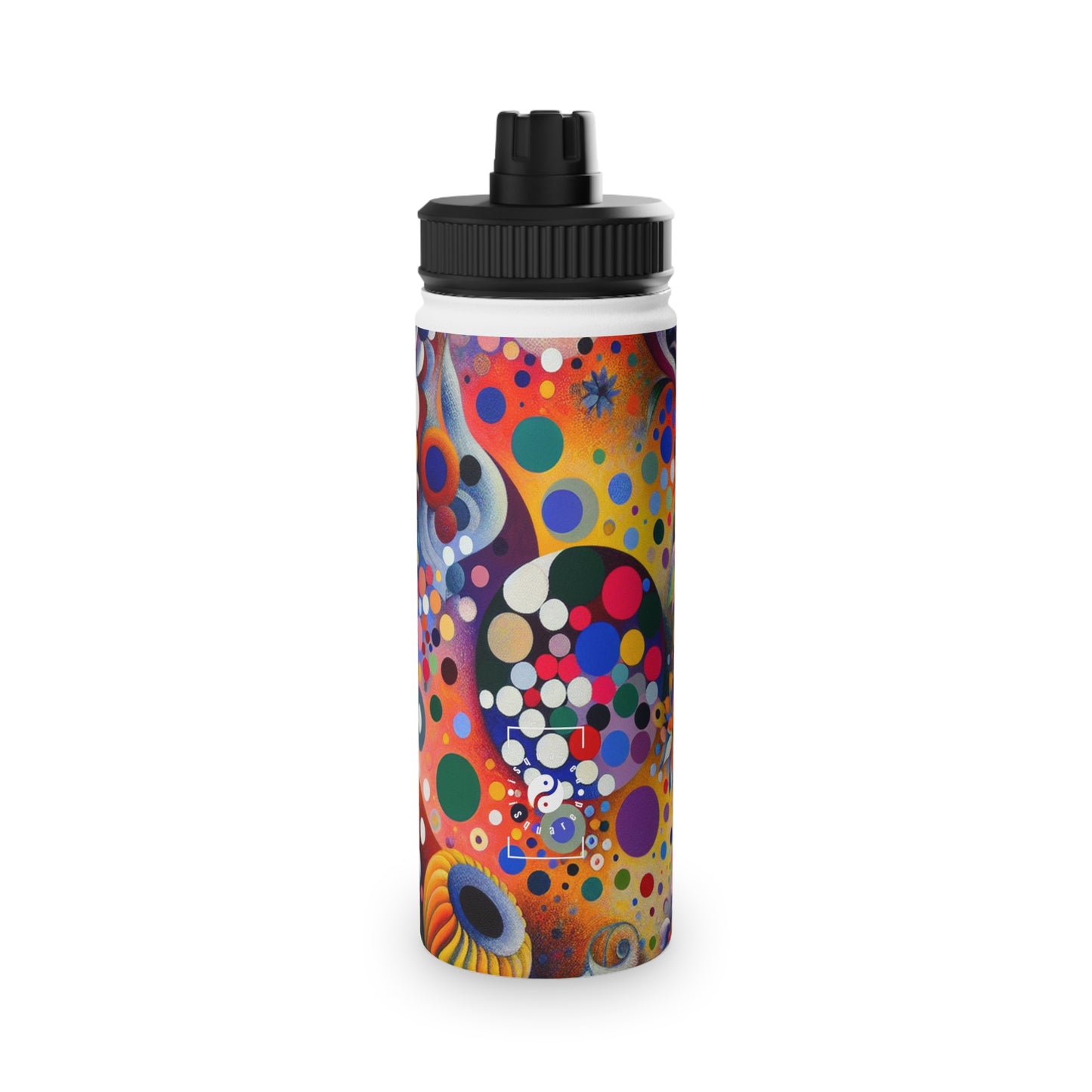 "Polka Petals in Yogic Surrealism: An Artistic Salute to Kusama and Kahlo" - Sports Water Bottle