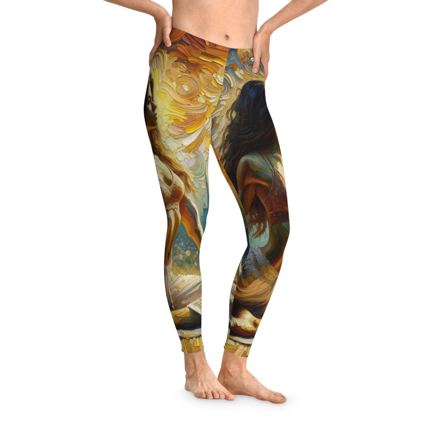 Golden Warrior: A Tranquil Harmony" - Unisex Tights