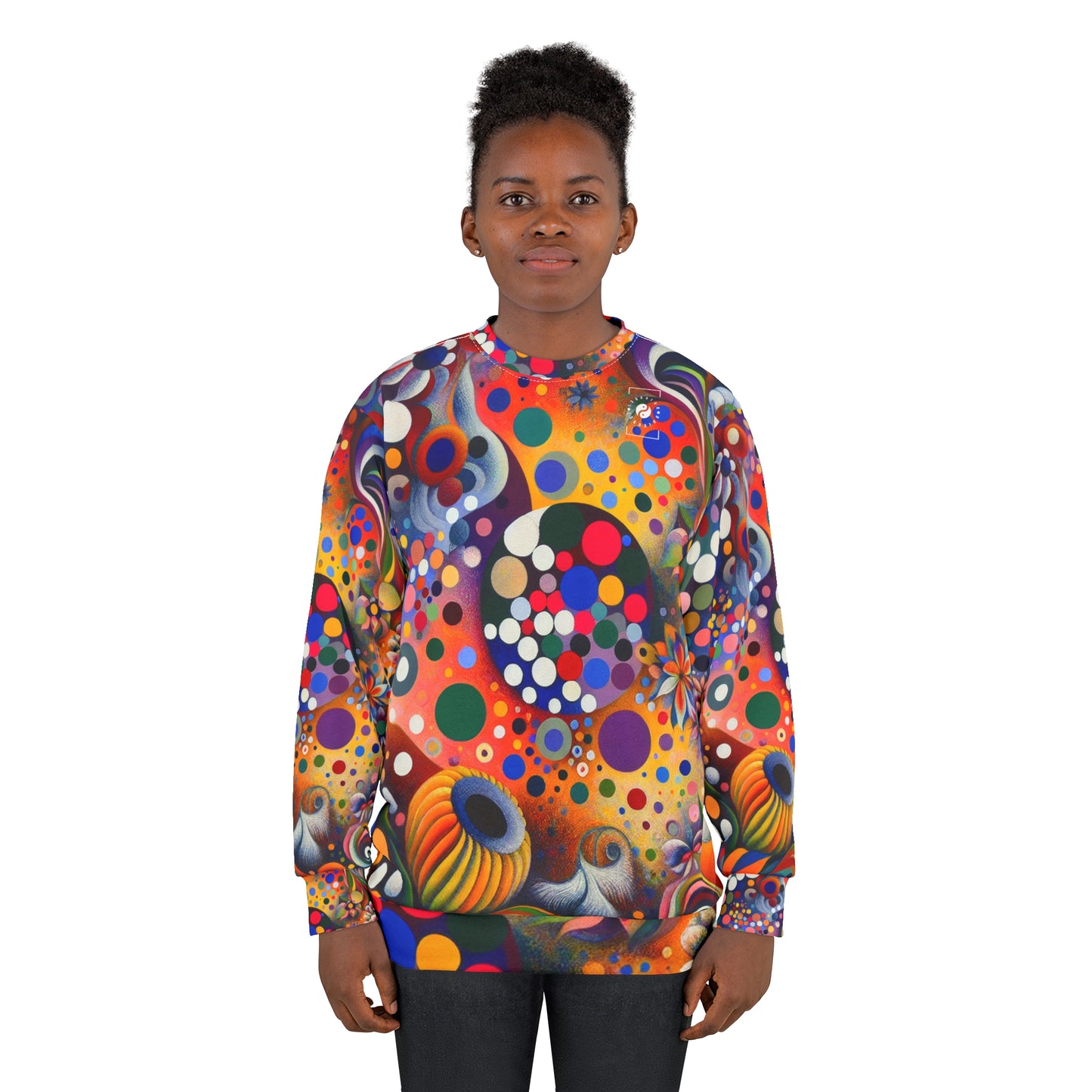 "Polka Petals in Yogic Surrealism: An Artistic Salute to Kusama and Kahlo" - Unisex Sweatshirt