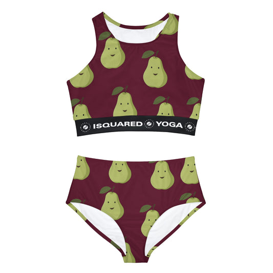 #60182D Deep Siena + Pear - Hot Yoga Bikini Set