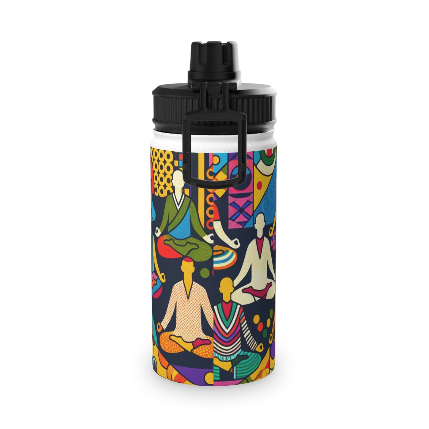 "Vibrant Sadana: Unleashing the Prana in Nouveau Réalité" - Sports Water Bottle