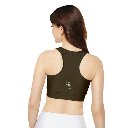 Earthy Brown - Lined & Padded Sports Bra