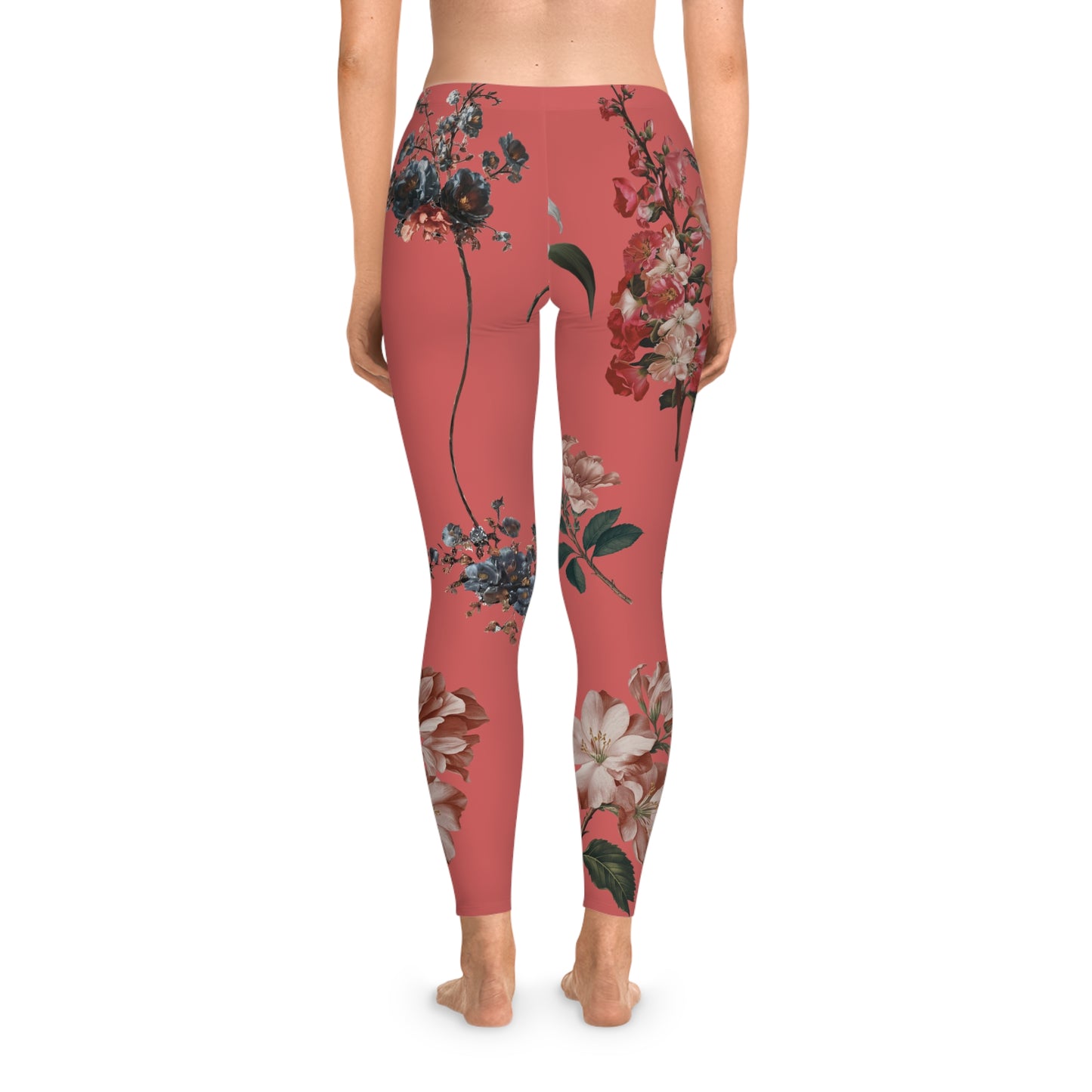 Botanicals on Coral - Unisex Tights