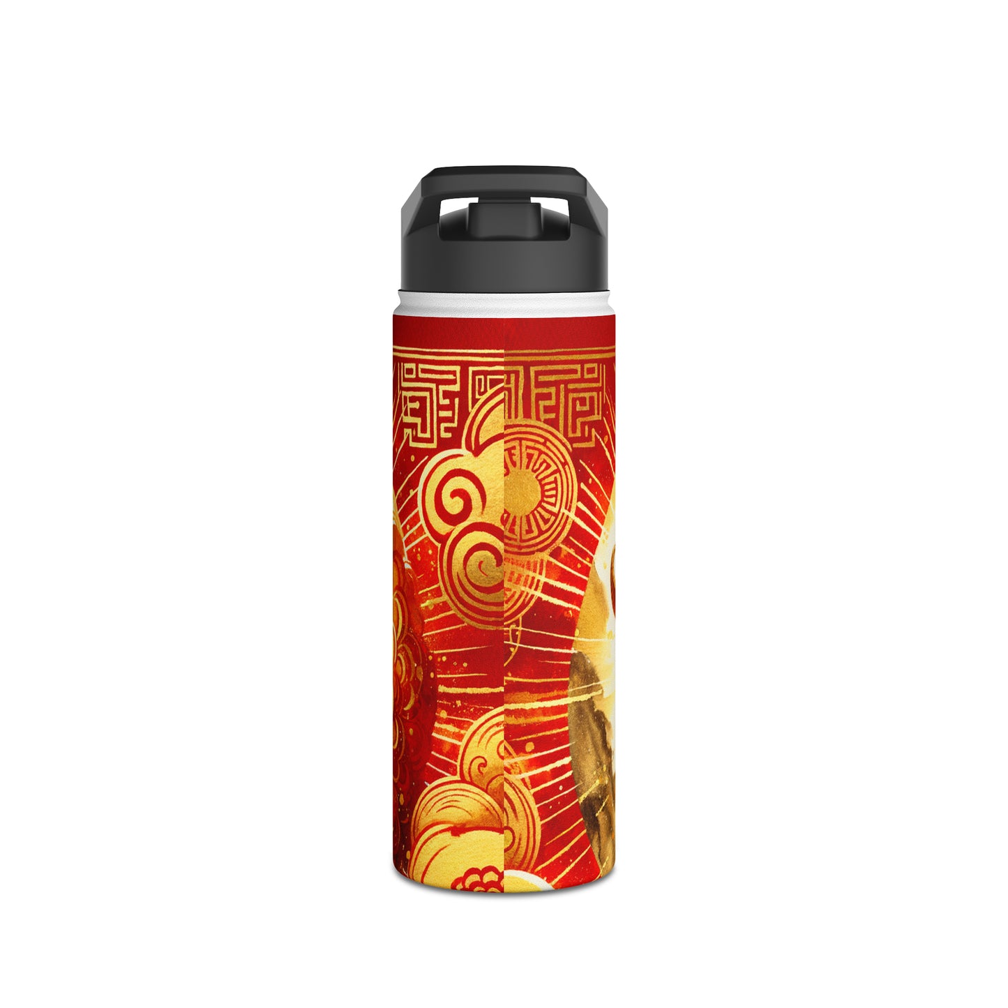 "Auspicious Gold of Divine Ewe: A Lunar New Year Revelry" - Water Bottle